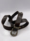 Cowboy Brown Leather Belt with Silver Adornment - BLONDISH