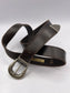 Cowboy Brown Leather Belt with Silver Adornment - BLONDISH